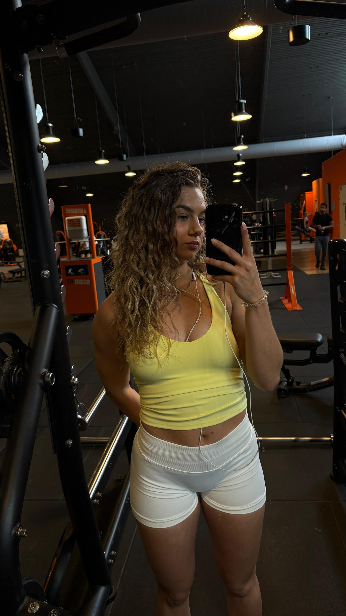 V-Neck Cross Back Top - Lemon