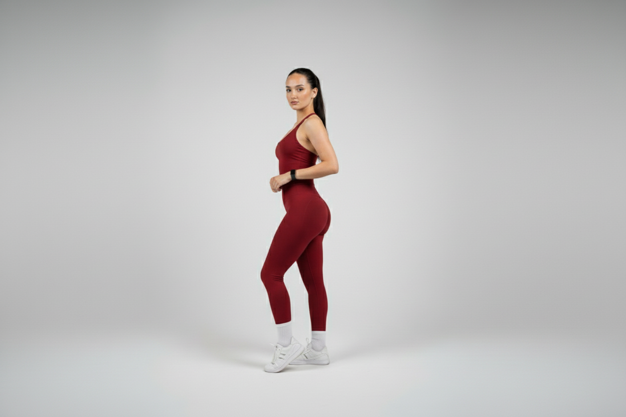 Define Square Neck Halter Top - Cherry Red