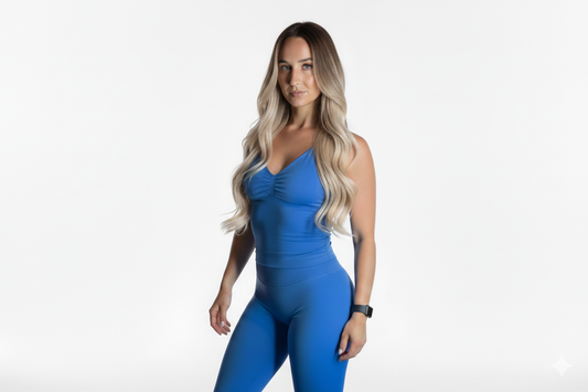 Define Halter Top - Azure Blue
